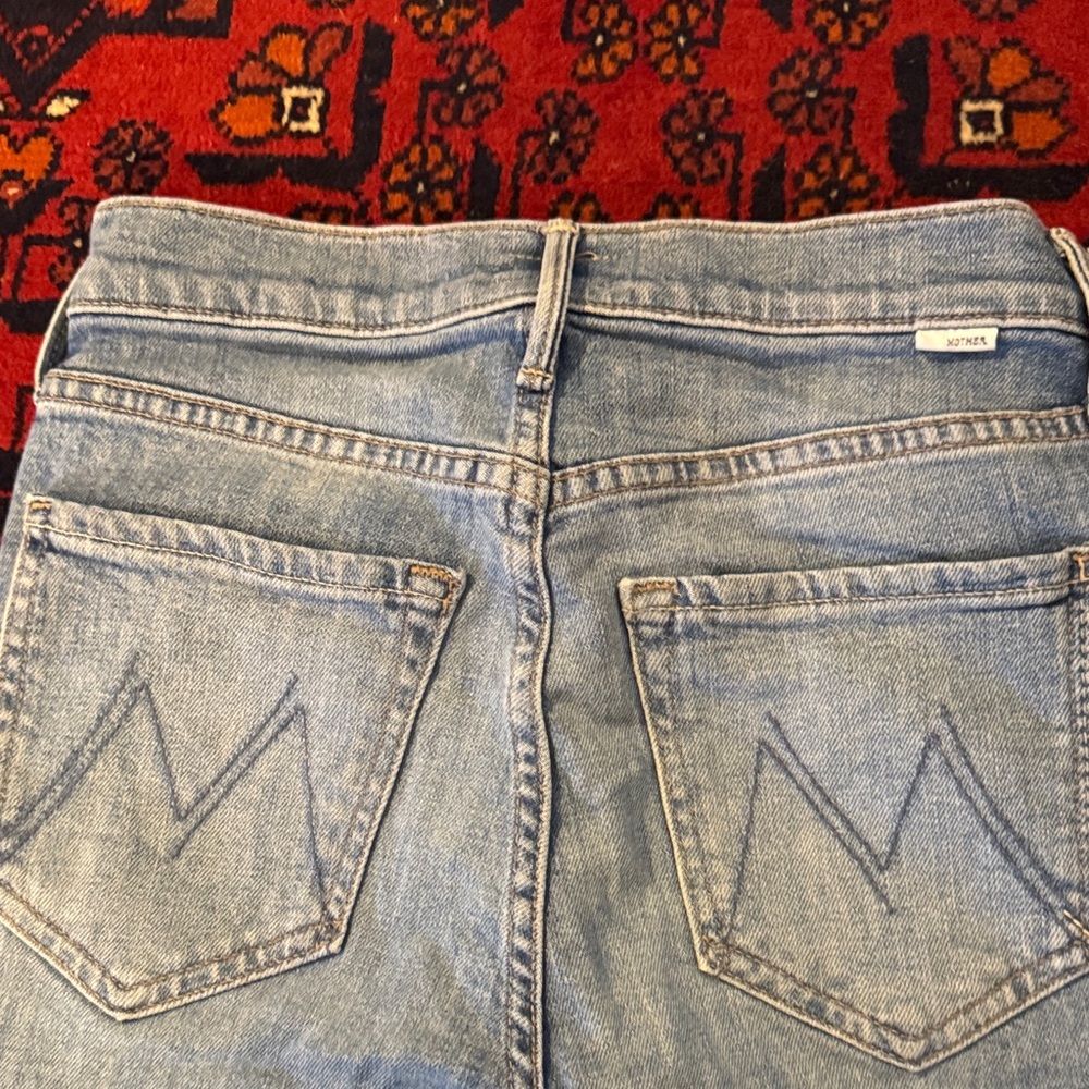 MOTHER Denim Straight Leg Jeans with Button Fly - Picture 6 of 8